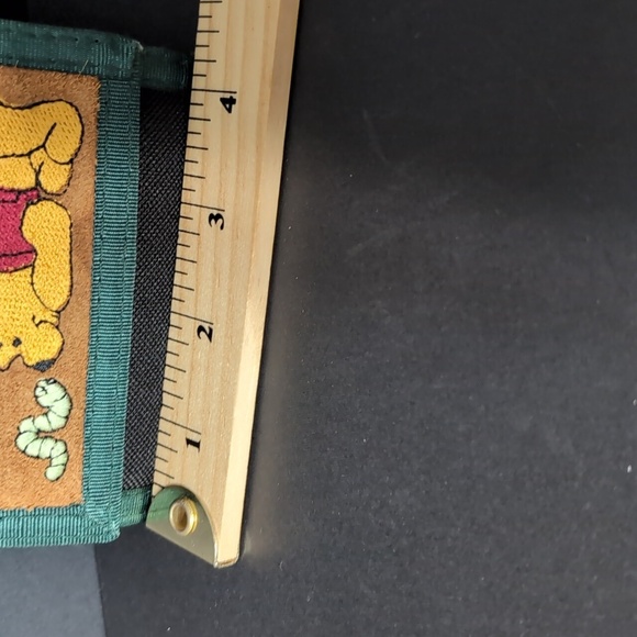 Disney Winnie the Pooh Green/Black/Tan Velcro Tri-Fold Wallet, Vintage. - Picture 10 of 10